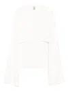 Goen J Ribbed Cape Top In Neutrals