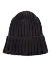 Goen J Ribbed Knit Beanie In Blue