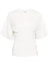 Goen J Gerafftes T-shirt In Weiss