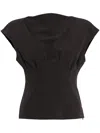 Goen J Ruched-detailing Sleeveless Top In Grey