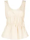 Goen J Ruched Sleeveless Top In Yellow
