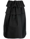 Goen J Ruffled Midi Skirt In Black