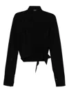 Goen J Shawl Lapel Blouse In Black