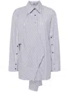 Goen J Stripe-print Cotton Shirt In Grey