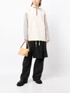 Goen J Striped Poplin Layered Shirt-sweatshirt In White