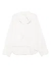 Goen J Tie-detailed Gathered Blouse In White