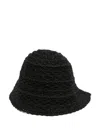 Goen J Tweed Bucket Hat In Black