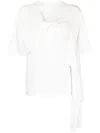 Goen J Drapiertes T-shirt In White