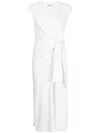 Goen J Twist-detail Midi Dress In White