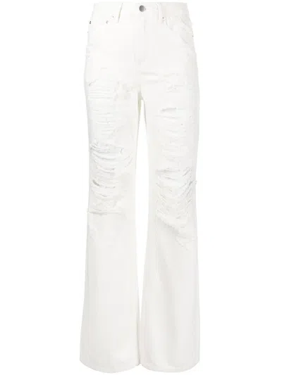 Goen J Wide Leg Denim Jeans In White