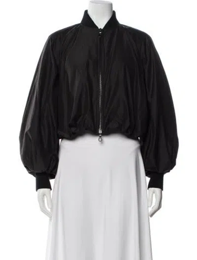 Pre-owned Goen J Wool Bomber Jacket In Black