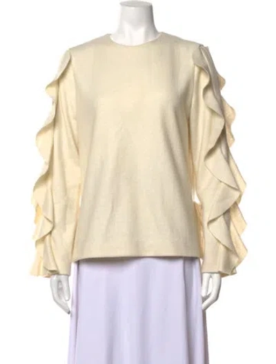 Pre-owned Goen J Wool Crew Neck Sweater In Neutrals
