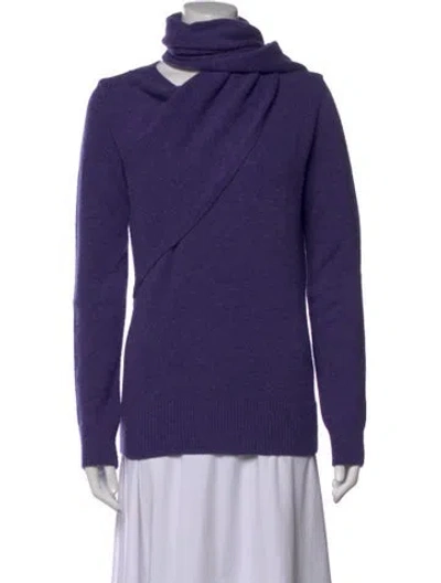 Pre-owned Goen J Wool Turtleneck Sweater In Purple