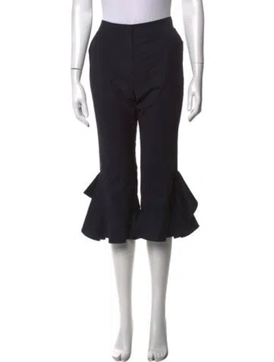 Pre-owned Goen J Wool Wide Leg Pants In Black