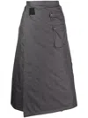 Goen J Wrap-effect Quilted Midi Skirt In Black