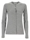 Goes Botanical Buttoned Cardigan In Gray