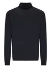 Goes Botanical Long-sleeve Turtleneck Sweater In Blue