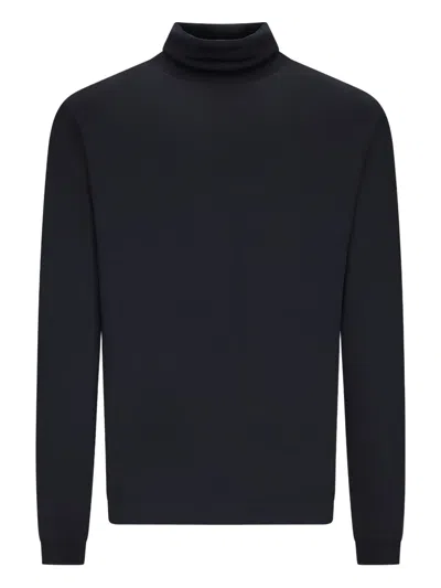 Goes Botanical Long-sleeve Turtleneck Sweater In Blue