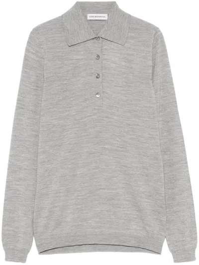 GOES BOTANICAL GOES BOTANICAL LONG SLEEVES MERINOS EXTRAFINE SUPER 140`S POLO SWEATER CLOTHING