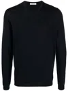 Goes Botanical Crew Neck Merino Sweatshirt In Blue