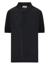 Goes Botanical Perforated Polo Shirt In Black