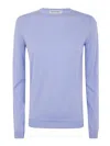 Goes Botanical Long Sleeves Crew Neck Merinos Extrafine Super 140`s Sw In Blue