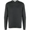 Goes Botanical Crew-neck Merino-wool Jumper In Gray