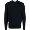 Goes Botanical Merino-wool V-neck Jumper In Blue