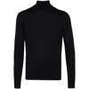 Goes Botanical Fine-knit High-neck Jumper In Blue