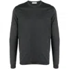 Goes Botanical Long-sleeve Crew-neck Sweater In Gray