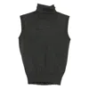 Goes Botanical Roll-neck Sleeveless Top In Gray