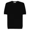 Goes Botanical Merino Wool Crew-neck T-shirt In Black