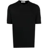 Goes Botanical Merino Wool Crew-neck T-shirt In Black