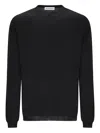 Goes Botanical Tubular Crewneck Sweater In Black