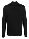 Goes Botanical Fine-knit High-neck Jumper In Black