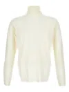 Goes Botanical Turtleneck Ribbed Sweater In Neutral