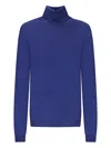 Goes Botanical Turtleneck Sweater In Blue