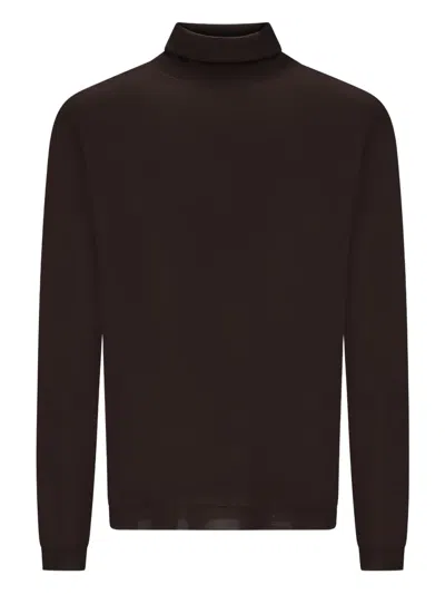 Goes Botanical Turtleneck Sweater In Brown