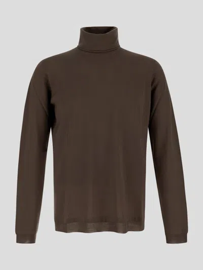 Goes Botanical Turtleneck Sweater In Brown