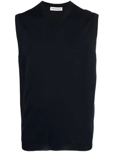 Goes Botanical V Neck Waistcoat In Black