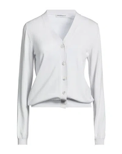 Goes Botanical Woman Cardigan Grey Size 3 Merino Wool In White