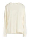 Goes Botanical Woman Sweater Cream Size 4 Merino Wool In White