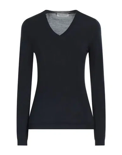 Goes Botanical Woman Sweater Midnight Blue Size 4 Merino Wool In Blue