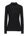 Goes Botanical Woman Turtleneck Black Size 6 Merino Wool
