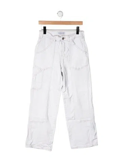 Pre-owned Gogo High-rise Straight Leg Jeans In White
