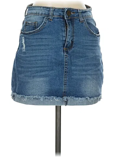 Pre-owned Gogo Jeans Denim Skirt In Blue