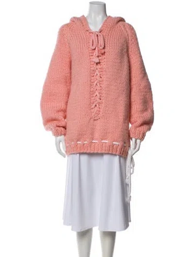 Pre-owned Gogo Mohair Crew Neck Sweater In Pink
