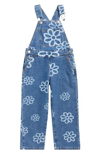 Gogo Star Kids' Floral Overalls In Blue