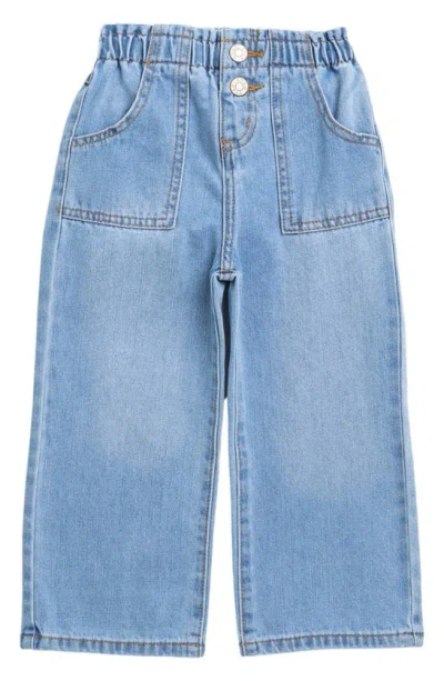 Gogo Star Kids' Wide Leg Denim Jeans In Med Light Wash