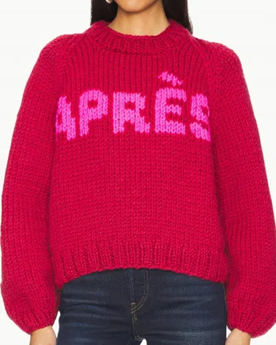 Gogo Sweaters Apres Pullover Sweater In Cranberry In Red